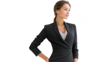 Confident Business Woman in Blazer