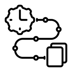 timeline icon, line icon style