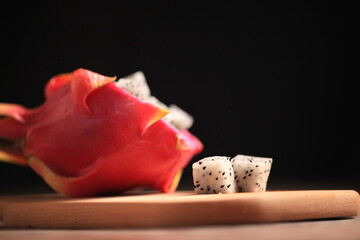 fresh pitaya on the table