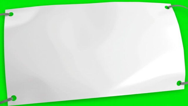  sheet of paper on a green background