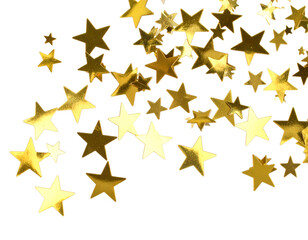 Realistic Glitter Stars Confetti &ndash; PNG Overlay
