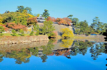 松江城 南櫓・中櫓・太鼓櫓とお堀	