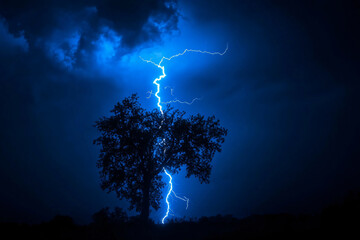 Lightning Skies Above the Concrete Jungle, storm, thunderstorm, rain, weather, lightning, thunder, danger, sky, stormy, dark, light, nature.