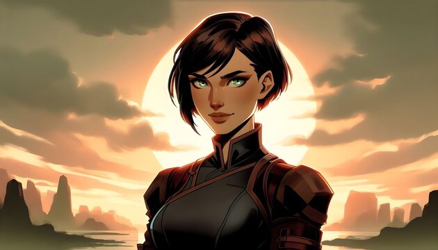 portrait of young anime fantasy character