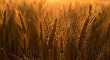 Golden Wheat Field at Sunset A Stunning Harvest Scene