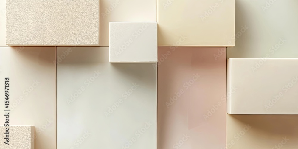 Poster macro shot of clean, neutral color blocks with soft transitions, perfect for minimalist, contemporar