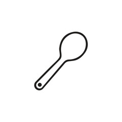 Wooden spoon flat icon.