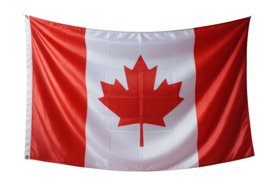 Majestic Waving Canadian National Flag A Symbol of Pride and Patriotism,  Showcasing the Iconic Maple Leaf Design
