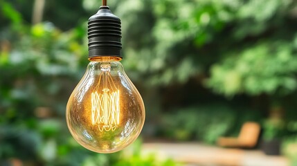 Glowing Filament Bulb, Outdoor Lighting
