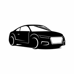 uxury sports car vector silhouette