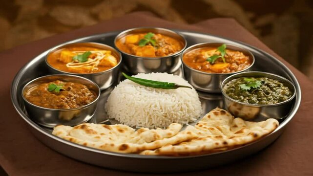 Indian Thali flavorful and aromatic