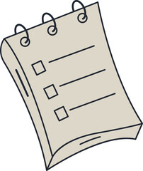 Business doodle icons set. Vector isolated illustration with business hand-drawn symbols. Light bulb, magnet, gear and pencil. Colorful sketches of speech bubble, paper note and magnifying glass