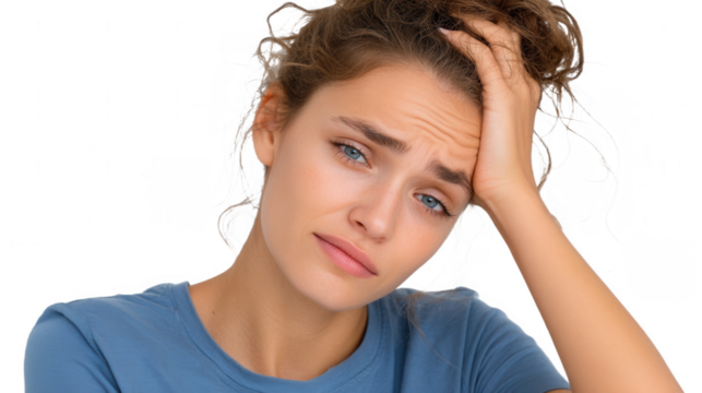 Woman Experiencing Headache Distress