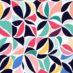 Seamless tile patterns combining cultural, modern, and botanical inspirations for commercial vector.