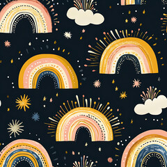 Seamless tile patterns combining cultural, modern, and botanical inspirations for commercial vector.