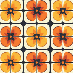 Seamless tile patterns combining cultural, modern, and botanical inspirations for commercial vector.