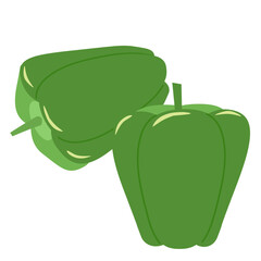 ピーマン　夏野菜　ベクターイラスト