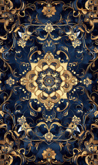 Seamless floral tile patterns combining cultural, modern