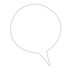 シンプルな丸い吹き出しフレーム