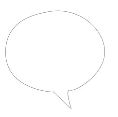 シンプルな丸い吹き出しフレーム