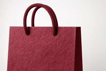 Burgundy Paper Gift Bag Mockup