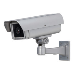 High-Quality Outdoor Security Camera with Silver Housing Design
