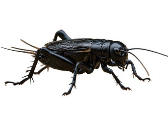 Naklejka premium Close up of a cricket insect isolated on transparent background