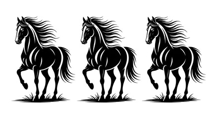 horse silhouette vector