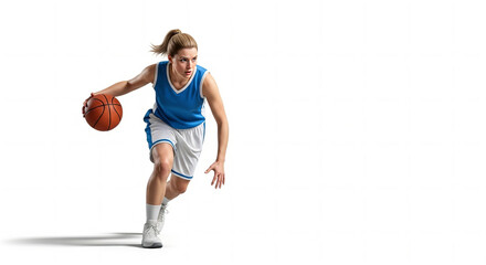Female Basketball Player in Motion