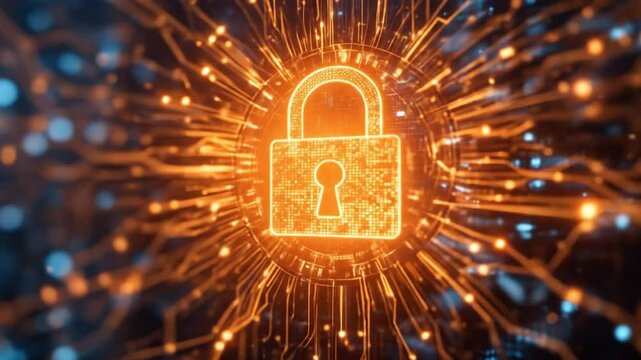 Connected Data Stream Is A Reflection Of Modern Technology Integration With High Security. 4k video