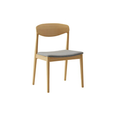 Modern wooden chair with minimalist design, offering comfort and elegance to any space