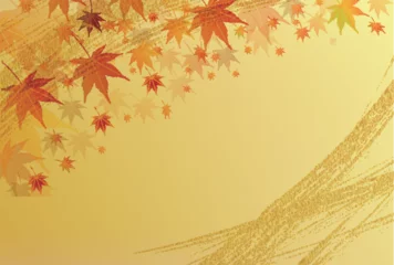 Fotobehang 紅葉　もみじ　秋　背景  © J BOY