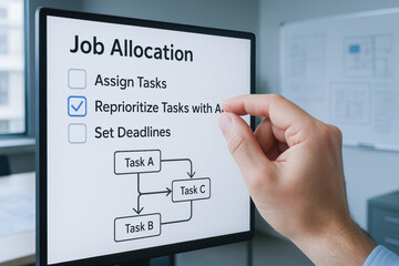 AI in civil engineering helps optimize construction job allocation by reprioritizing tasks efficiently to improve project management and deadlines