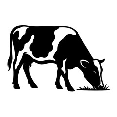 black and white cow silhouette victor style