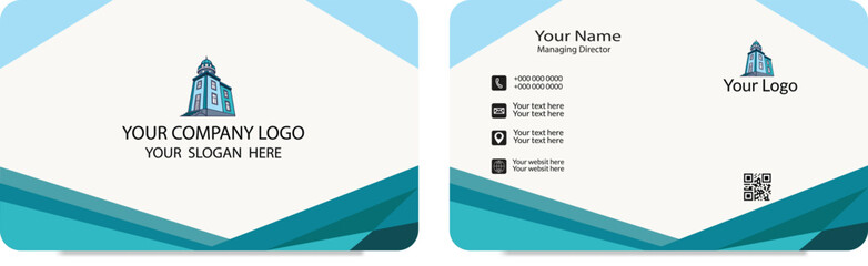 Business card design template, Clean professional business card template, visiting card, business card template. creative modern name card and business card, 