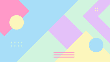 Fototapeta premium Pastel geometric shapes and dots perfect for modern designs, invitations, stationery, backgrounds, and digital art projects with a soft color palette.