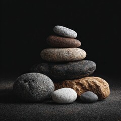 Stacked Stones  Zen Rocks  Spa  Meditation  Balance  Nature  Serenity  Pebble Pyramid