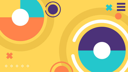 Abstract design with colorful circles and shapes ideal for web backgrounds, posters, social media graphics, and presentations. Perfect for vibrant designs.