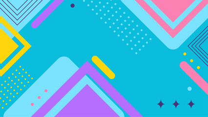 Abstract green background with colorful shapes and dots perfect for digital designs, presentations, advertising, and social media graphics. Vibrant and eyecatching.