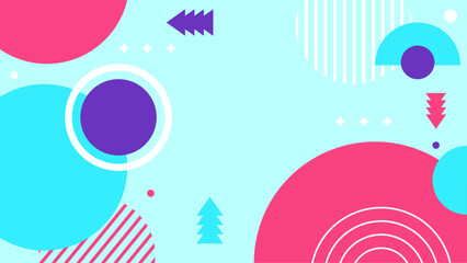Pastel abstract art featuring circles, triangles, and lines suitable for backgrounds, posters, prints, and digital designs. Geometric elements in light tones.