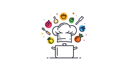 A delicious dish ready to be cooked with vector design style illustration