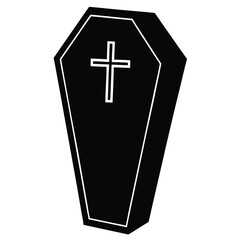 Obraz premium Coffin box of a religious cross, a holy symbol of faith and spirituality, isolated on white