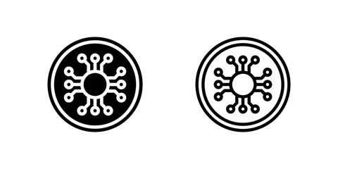 Modern cryptocurrency glyph icons featuring digital coin symbols perfect for crypto exchanges and blockchain applications