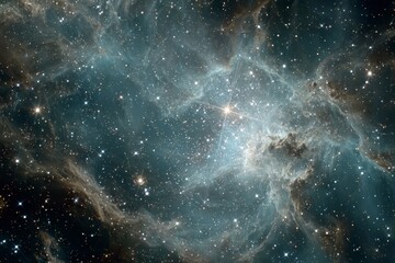 Fototapeta premium Cosmic Nebula Starry Night Sky Galactic Background Space Scene