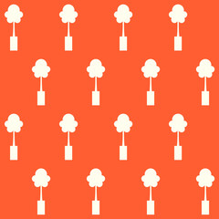 Long Indoor Plant Vector Seamless Pattern