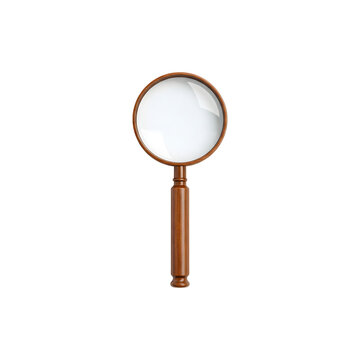 Fototapeta Vintage-style magnifying glass with copper handle and circular lens