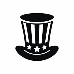 Uncle Sam Hat silhouette vector illustration
