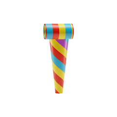 Colorful striped party horn blower