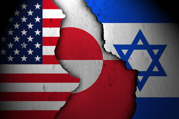 greenland between america and israel © Hapelinium