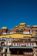 Grand Architecture of Songzanlin Monastery on a Sunny Day